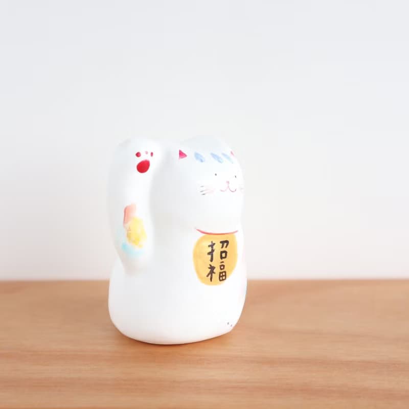 一点ものの優しさ 　 彩り招き猫　ブルー