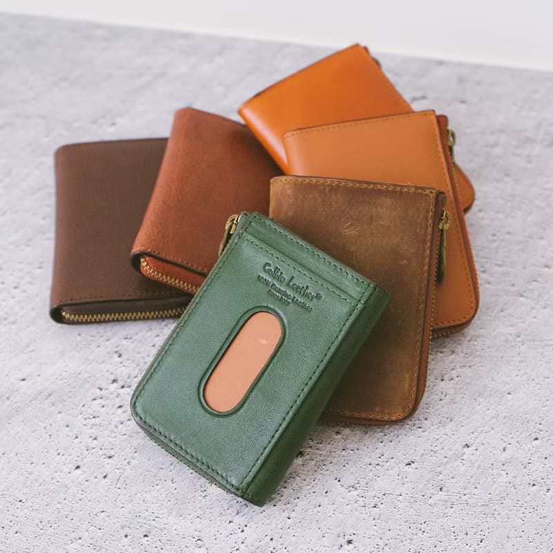 真皮極簡卡片零錢包 X0006 咖/黃棕Y/綠/棕/瘋馬/紅棕V