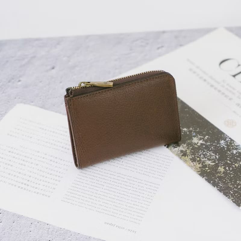 真皮極簡卡片零錢包 X0006 咖/黃棕Y/綠/棕/瘋馬/紅棕V