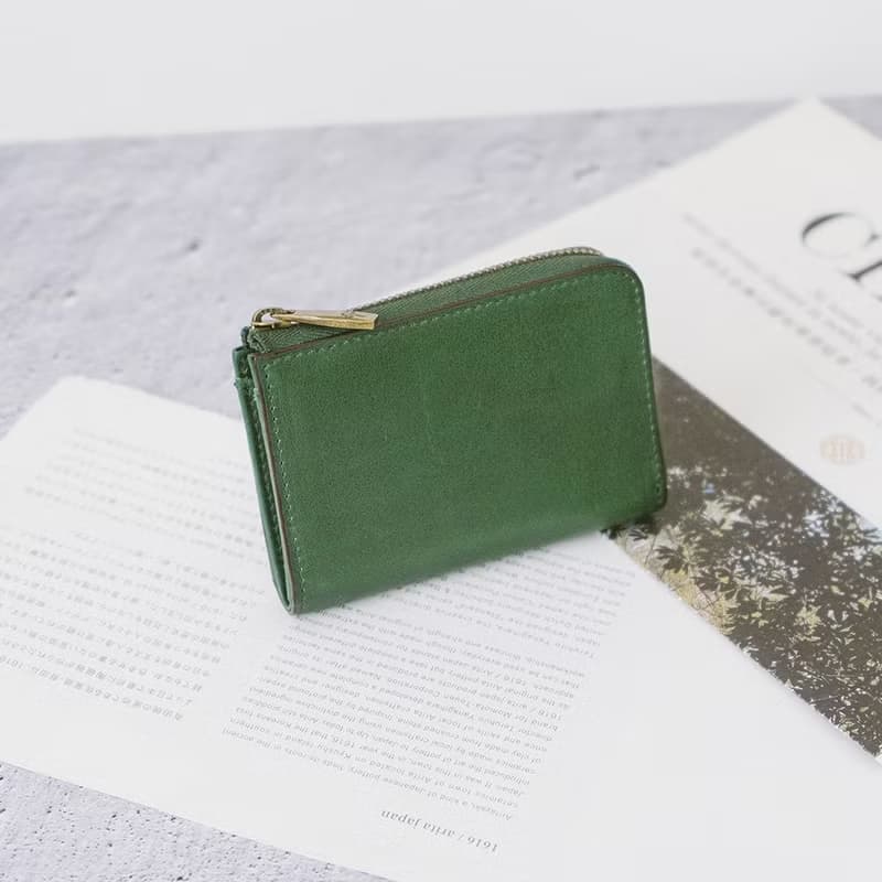 真皮極簡卡片零錢包 X0006 咖/黃棕Y/綠/棕/瘋馬/紅棕V