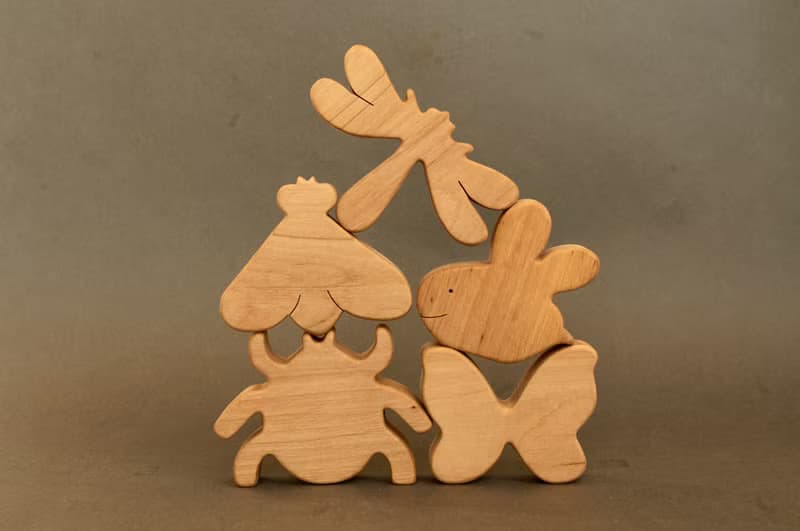 wooden insects, wooden animals toys, birthday gift baby