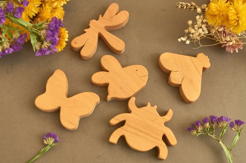 wooden insects, wooden animals toys, birthday gift baby