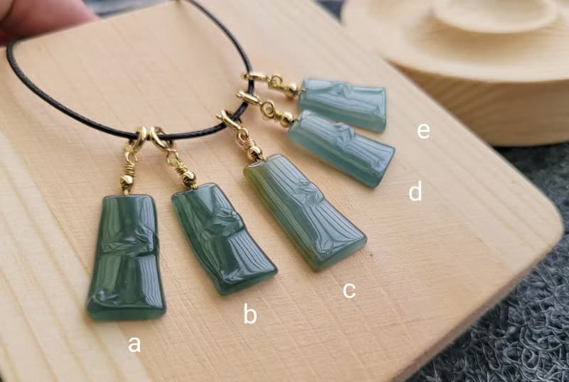 親翠 天然翡翠 瓜地馬拉冰意境棉小竹節鎖骨鏈