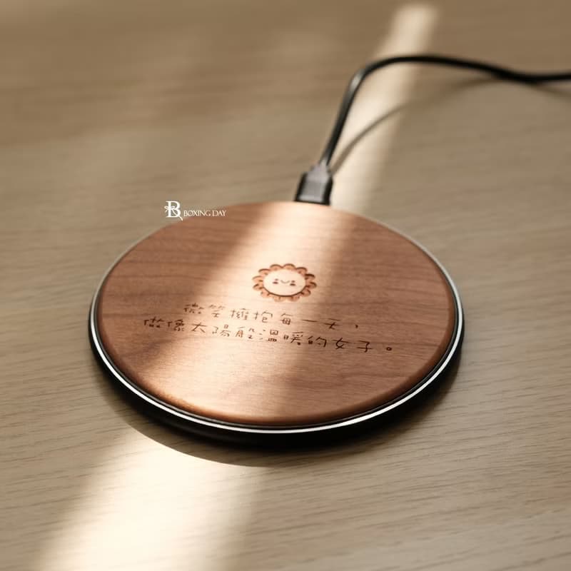 木質無線手機充電座_生日禮/情人節禮物