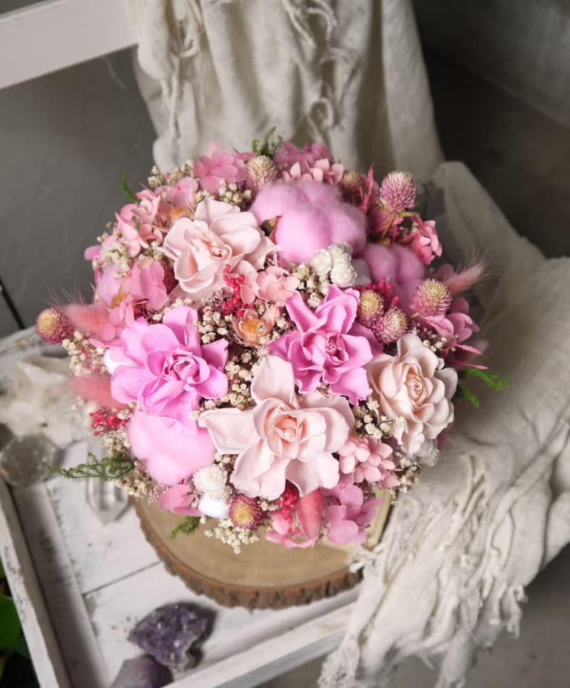 春櫻(大).粉嫩春櫻.不凋花.乾燥花.永生花.生日.開幕.升遷首選