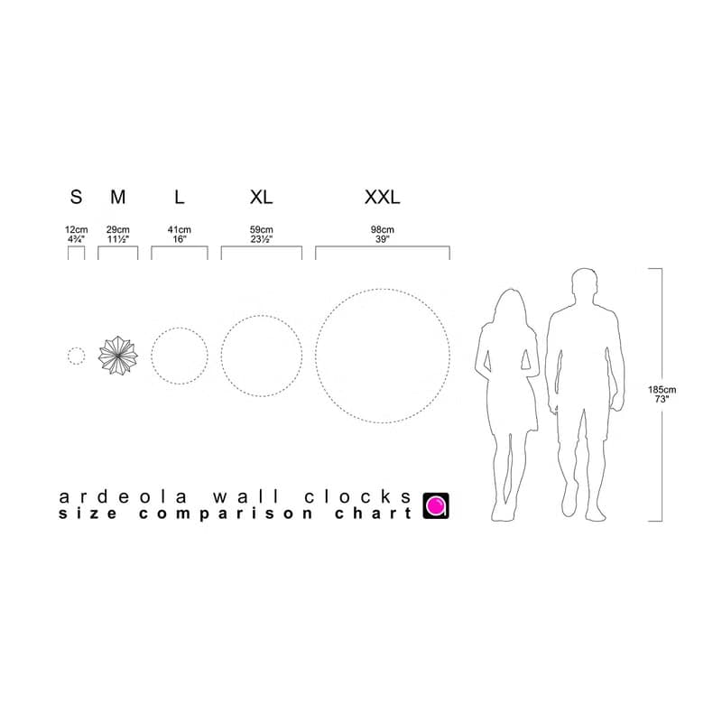 Origami 摺紙藍色 - 29公分手工有機掛鐘