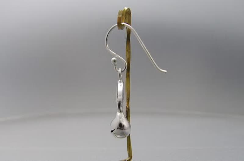 smile note Pierce (s_m-O.09) 音符 微笑 穿孔耳环 sterling silver earring sound note music
