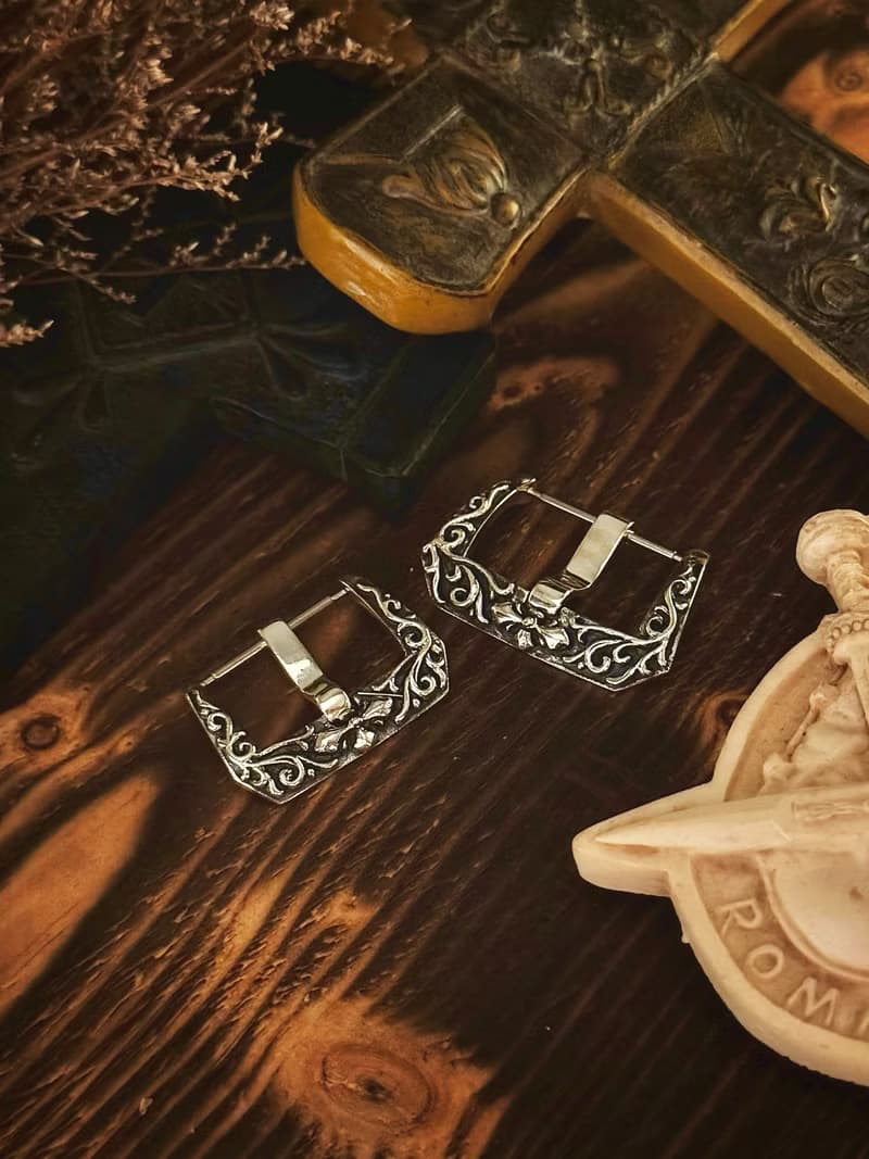 【錶扣系列】巴洛克雕花/錶扣/純銀