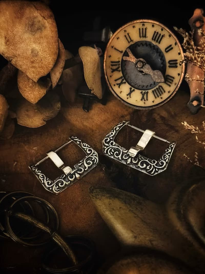 【錶扣系列】巴洛克雕花/錶扣/純銀