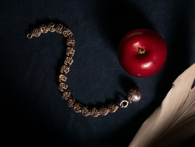 1890s 法國 重工金銀雙色編織手鍊