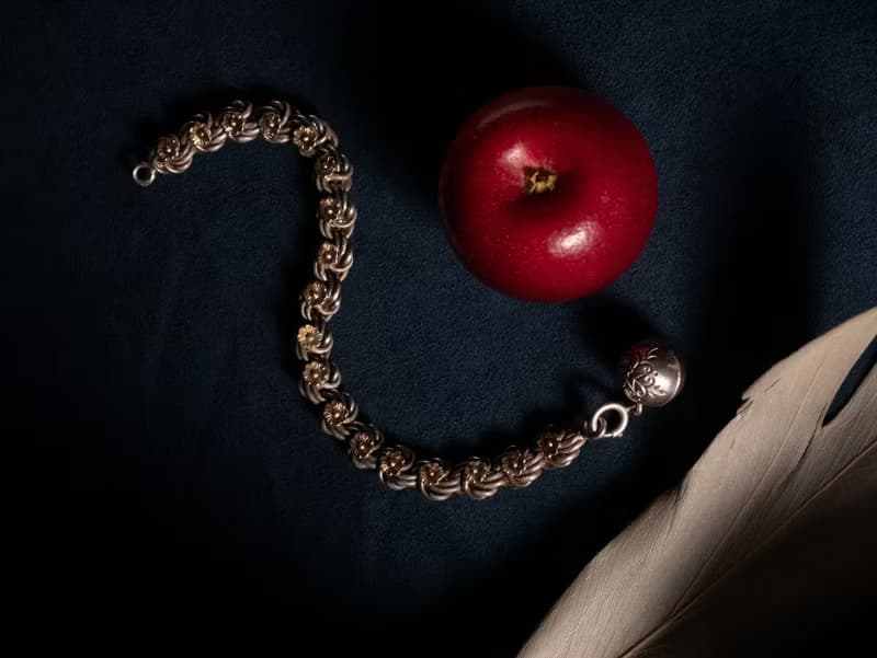 1890s 法國 重工金銀雙色編織手鍊