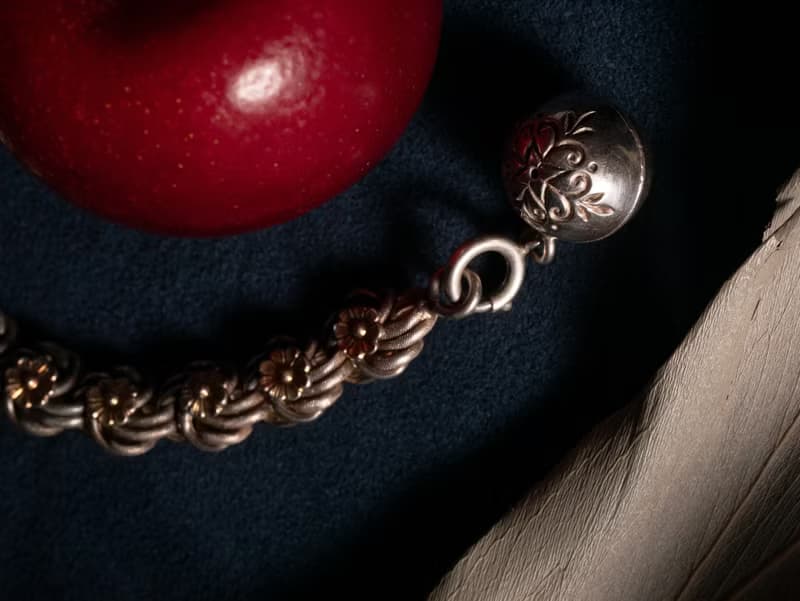 1890s 法國 重工金銀雙色編織手鍊