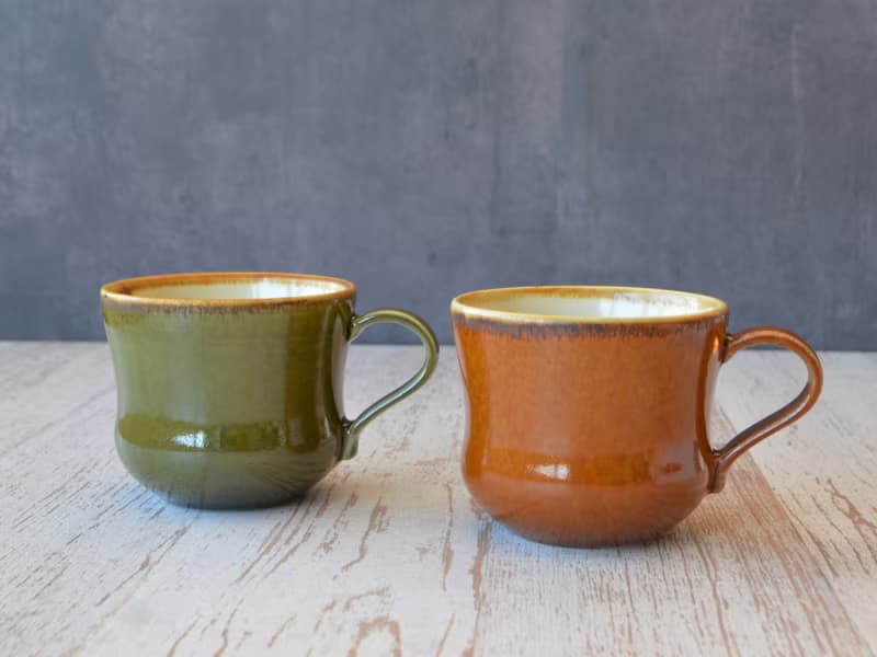 美濃焼　あじわうぺアマグカップ　コーヒーカップ|スープカップ|磁器