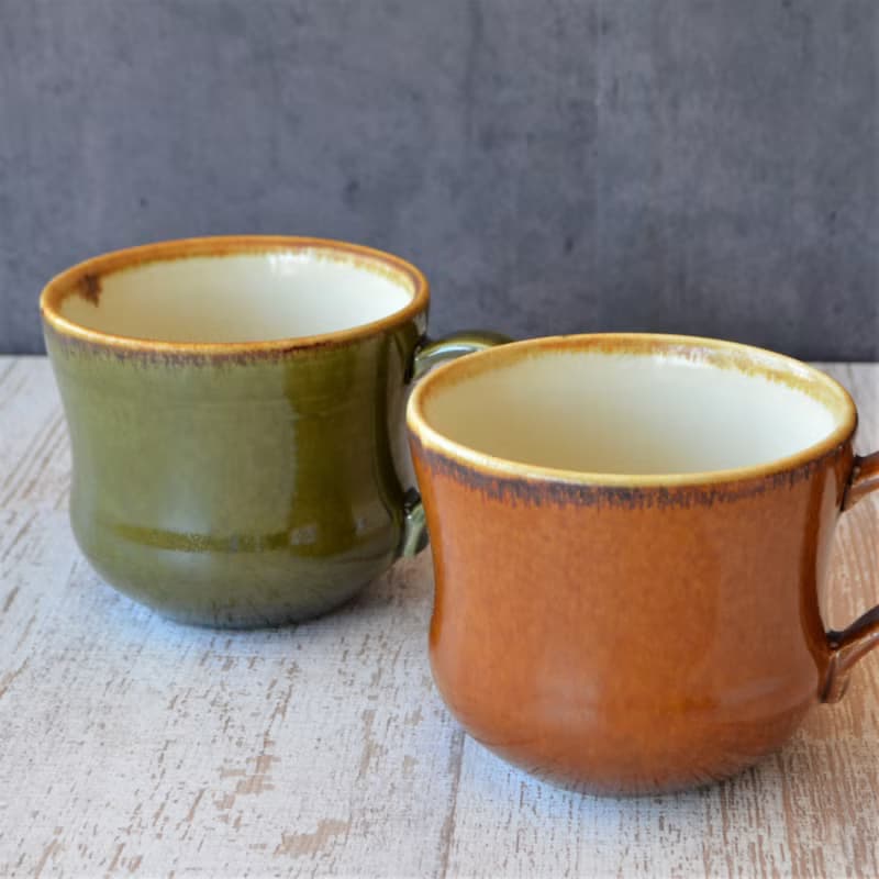 美濃焼　あじわうぺアマグカップ　コーヒーカップ|スープカップ|磁器