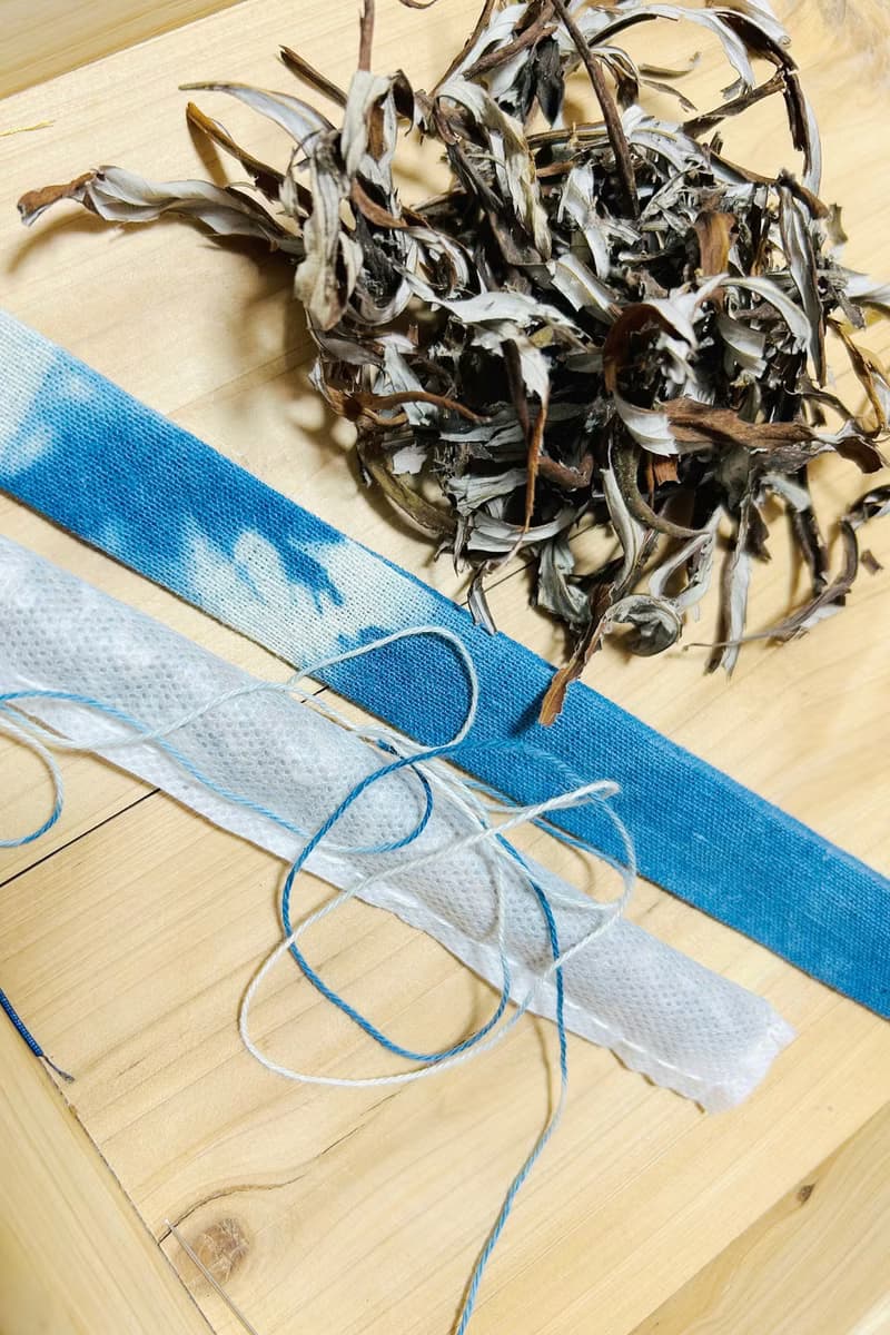 壹染指原創手縫布藝 | 紫梗小葉艾 香囊手環 | 草木染手織布