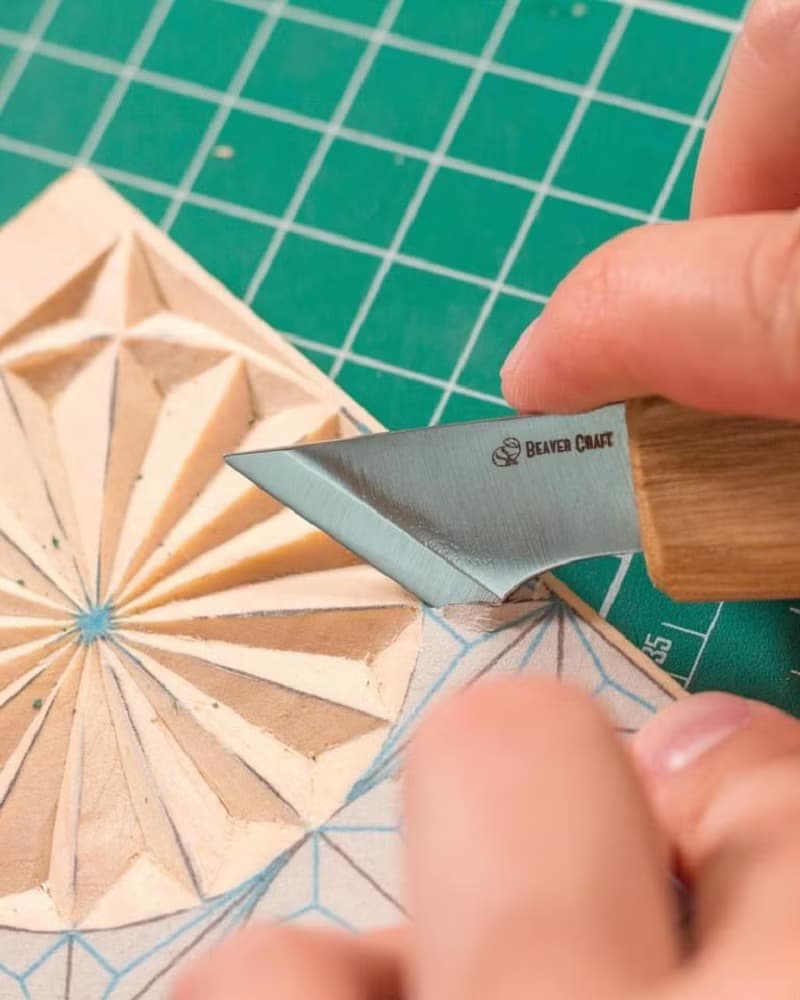 DIY 手作雕刻材料包-花紋(Chip Carving)