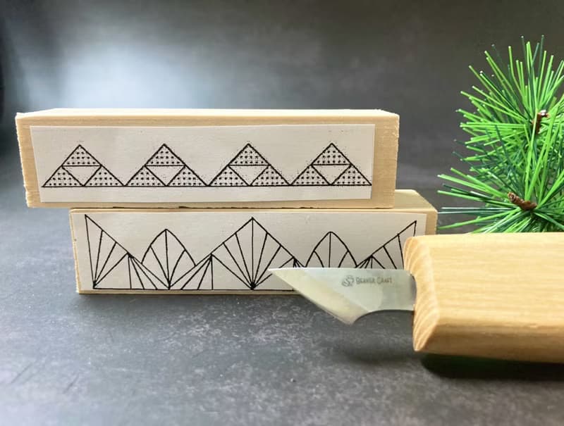 DIY 手作雕刻材料包-花紋(Chip Carving)