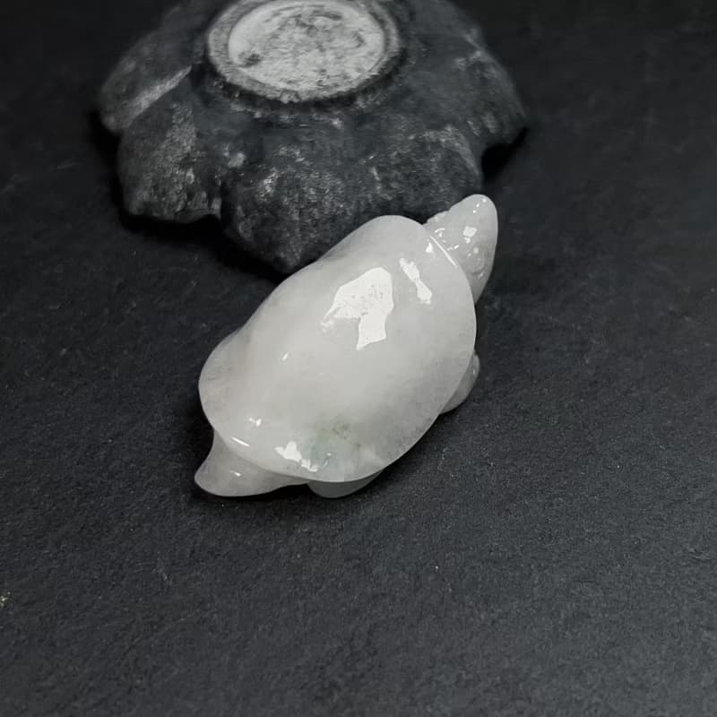 白翡翡翠甲魚擺件 | 天然緬甸玉A貨翡翠 | 送禮