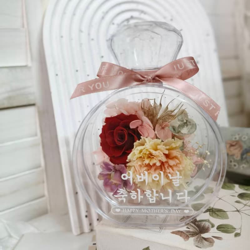 【蕎翎工作室】永生康乃馨香水瓶花禮 母親節花禮