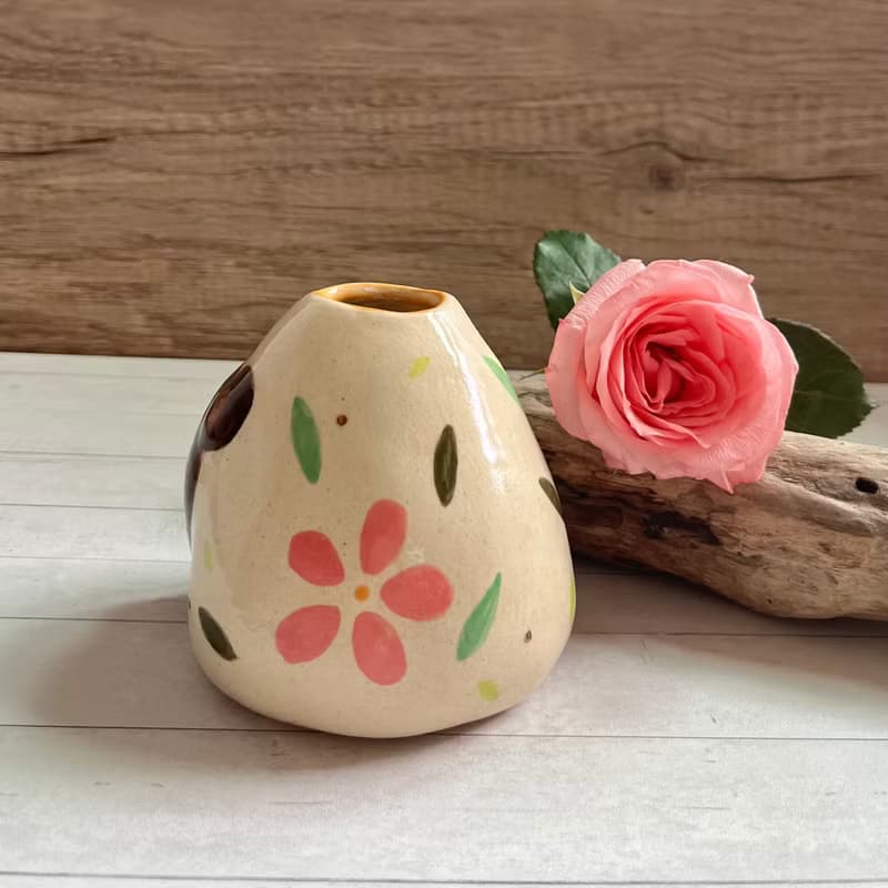 A Lu 萌熊陶花器/擺飾/禮物/手作手繪 原創僅此一件