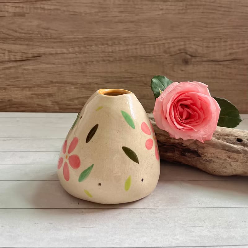 A Lu 萌熊陶花器/擺飾/禮物/手作手繪 原創僅此一件
