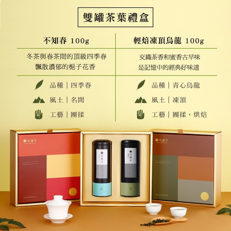 京盛宇【茶葉禮盒】2025盛夏大地禮盒-雙罐裝茶葉(送禮/伴手禮)