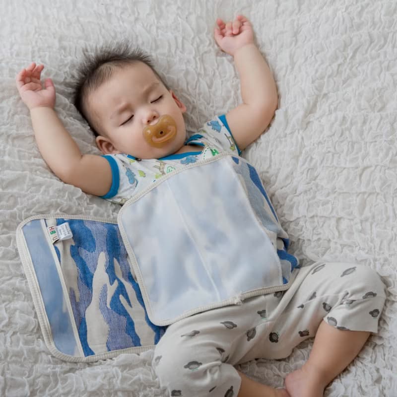 (新生兒好睡過夜)日本6重紗暖呼呼肚圍(0-2歲) 62x22.5 cm _適用4