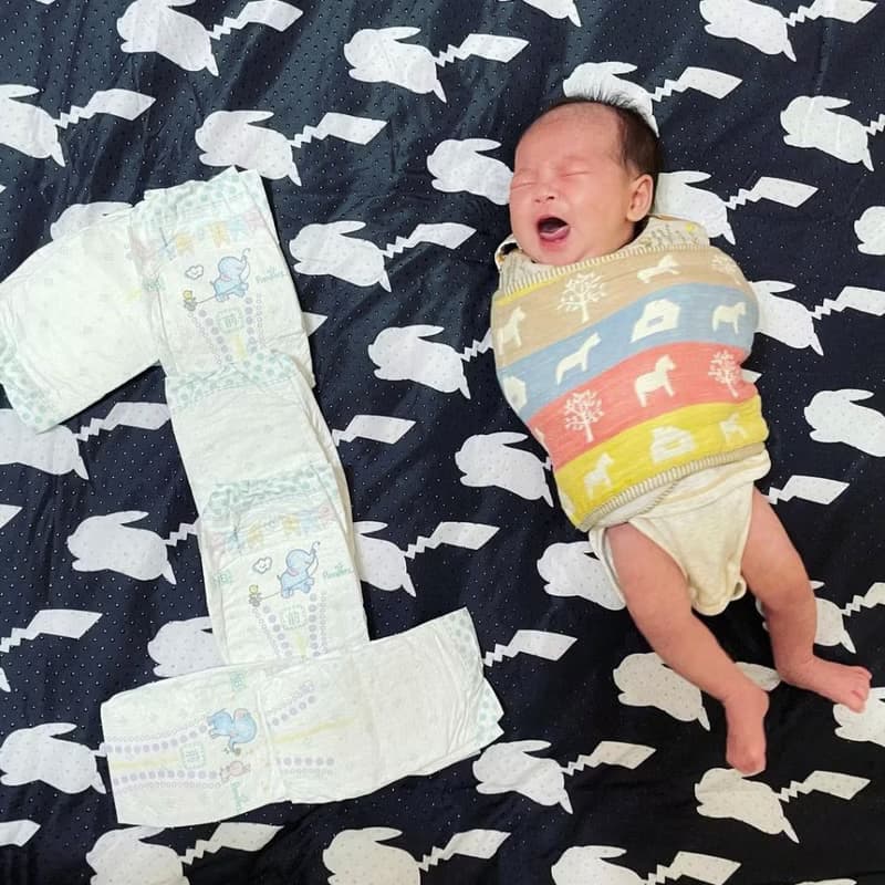 (新生兒好睡過夜)日本6重紗暖呼呼肚圍(0-2歲) 62x22.5 cm _適用4