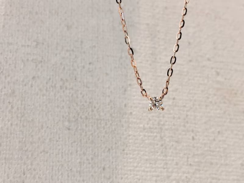 5分天然鑽石k金項鍊