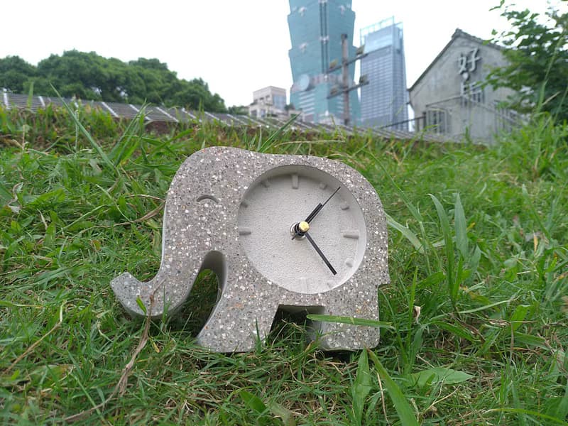 水泥泥作 Concrete－大象時鐘 磨石子 大象溜滑梯