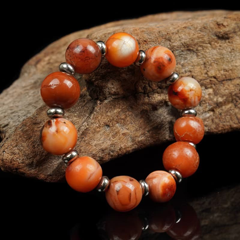 瑪瑙古珠手串(內圍16公分)