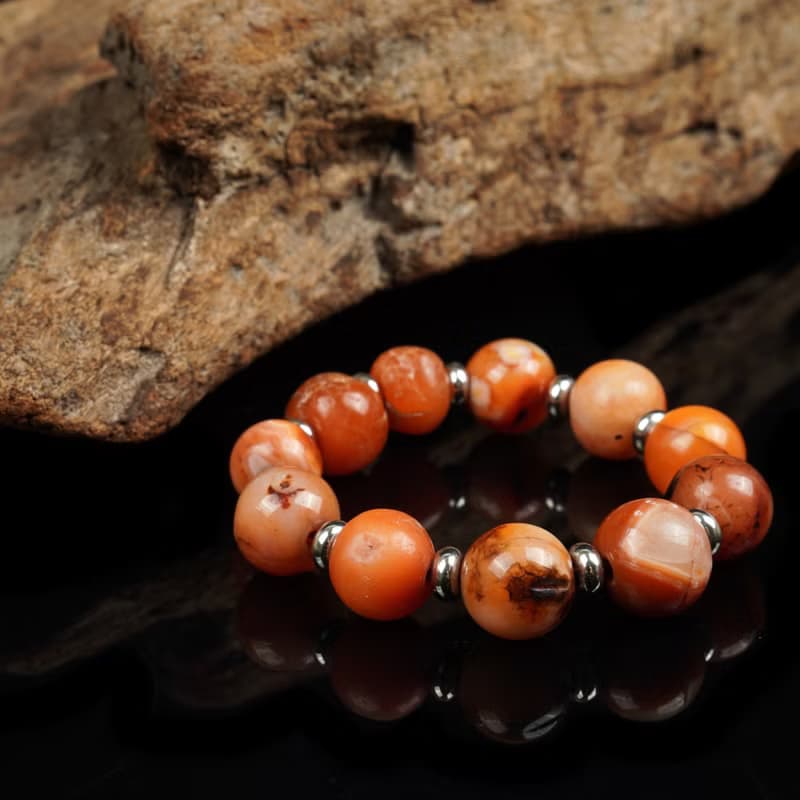 瑪瑙古珠手串(內圍16公分)