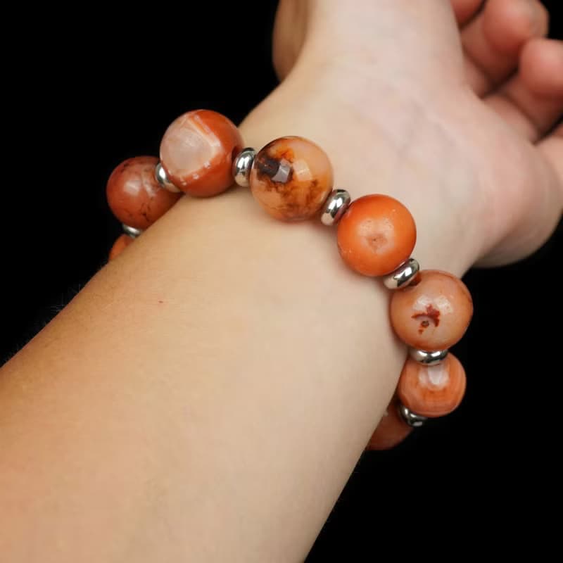 瑪瑙古珠手串(內圍16公分)