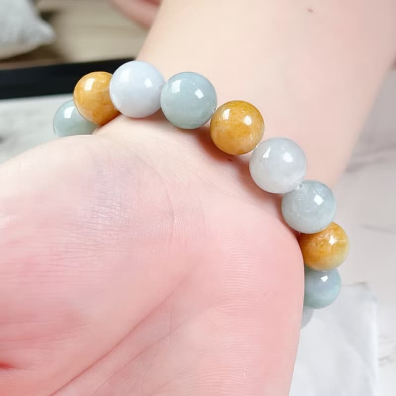 多彩翡翠手珠手鍊 | 天然緬甸玉A貨翡翠 |  送禮
