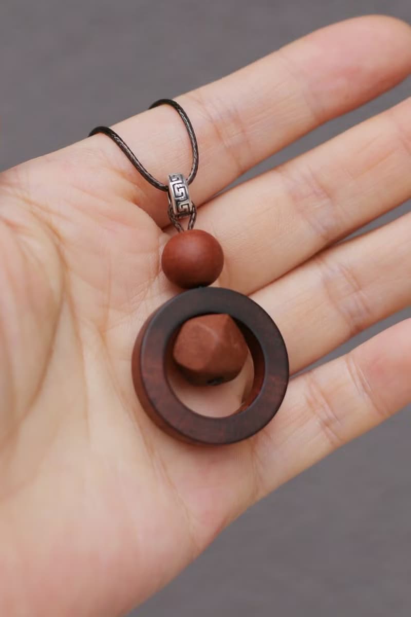 壹染指香品 | 天然和合香 | 香珠 純銀 紫檀 項鏈 | 一物一圖