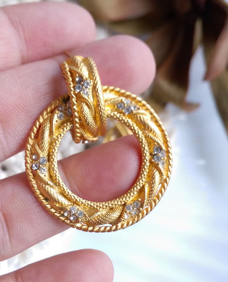 Vintage Jewelry 西洋古董飾品 啞光 門環式 經典 針式耳環