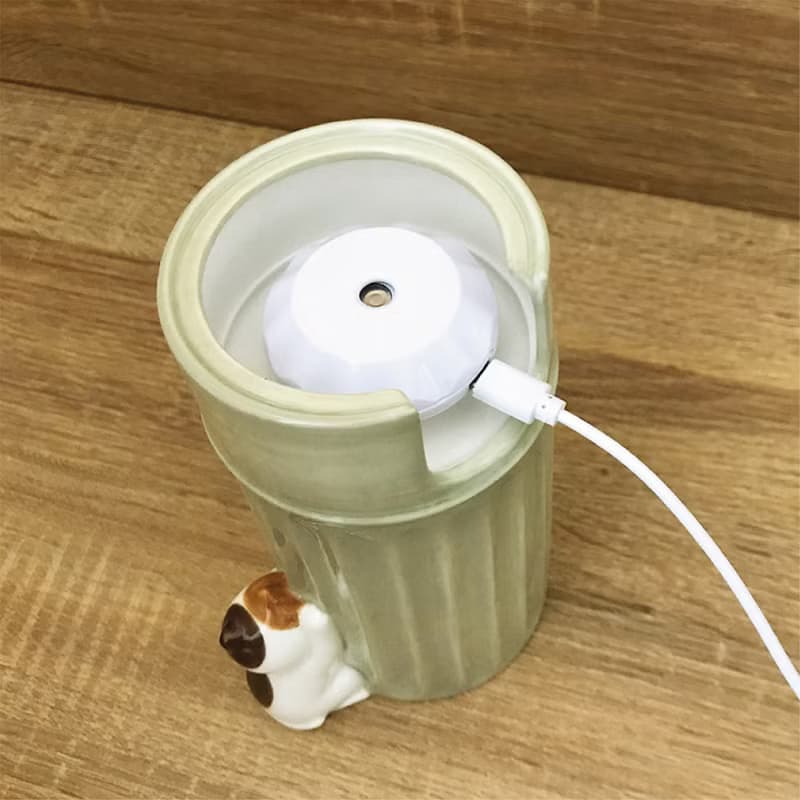 日本Decole 電動加濕器 - 依靠的小貓