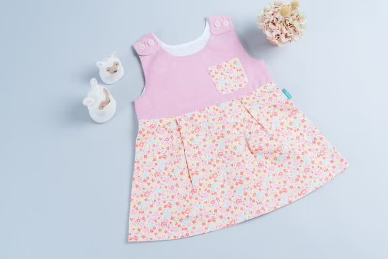 口袋洋裝-拼布3  幼童 新生兒 童裝 兒童 手作 洋裝