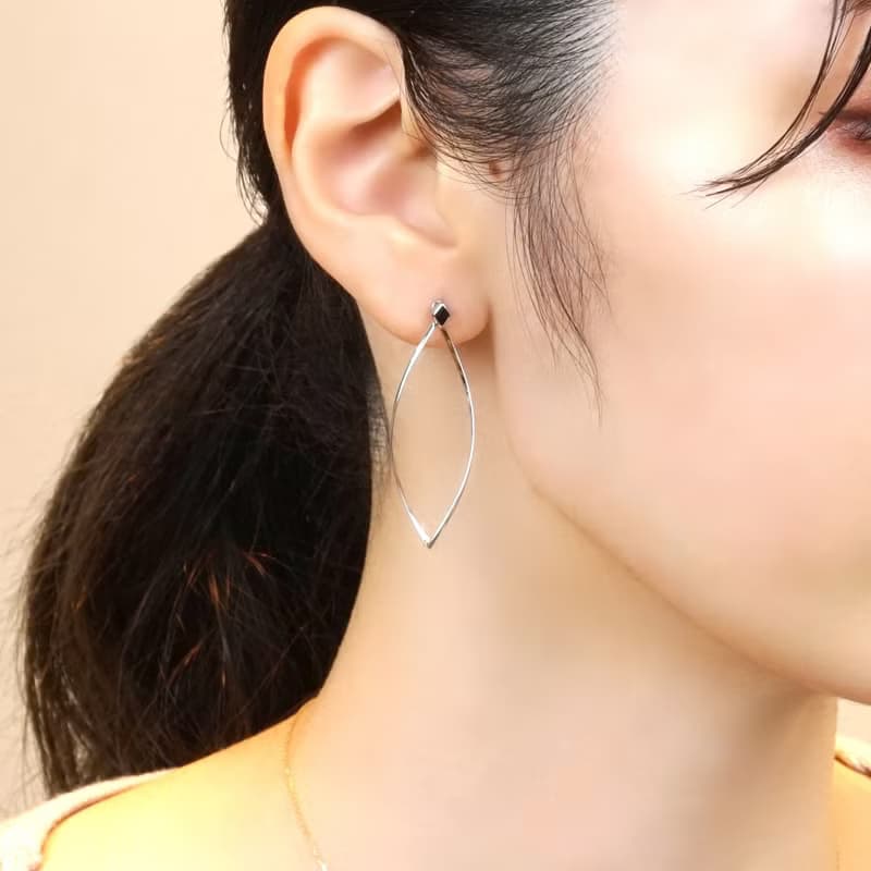【Second Earrings】 鉑金瑪瑙耳環