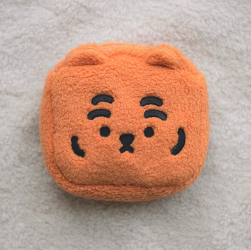 躺肥虎  方型毛絨收納包 / 零錢包 / 拉鍊收納袋