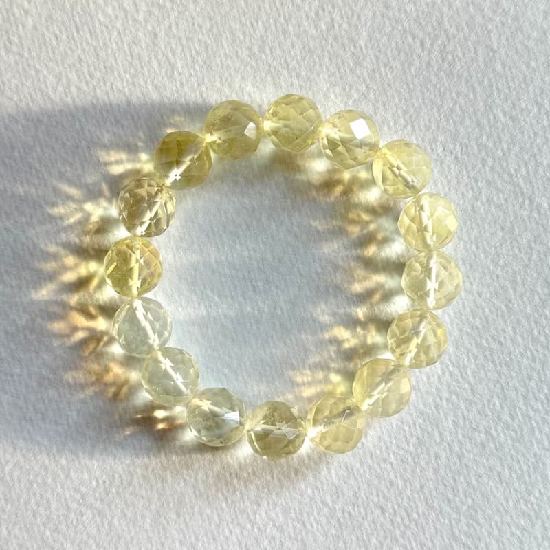 【玻璃隕石】黃金隕石切角純珠手鏈 護身符 執行力 目標前進 聚財