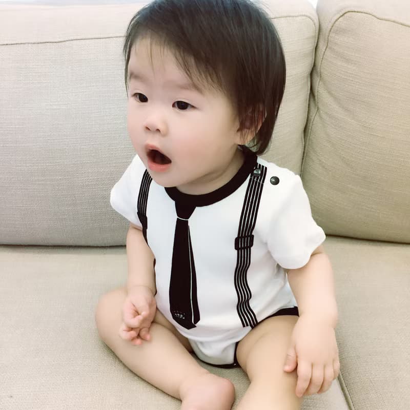 小紳士 領帶 短袖 寶寶彌月完美禮盒組 嬰兒 新生兒禮物 送禮推薦