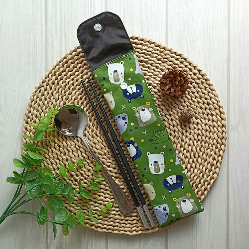 【防水餐具袋】可愛熊 / 盥洗袋