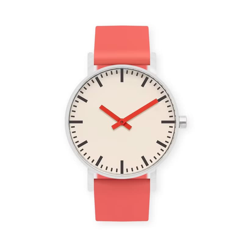 BIJOUONE彼樹灣 B50系列 紅色指針 紅色系硅膠表帶 靜音防水手錶