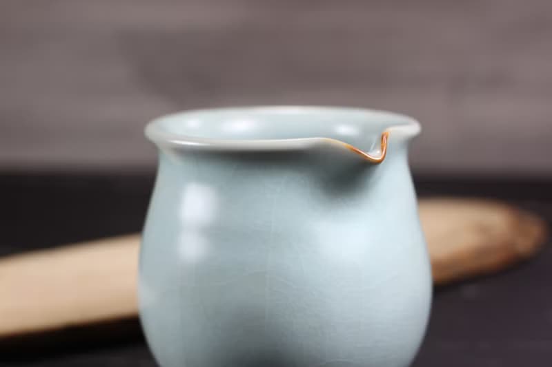 【送禮好物】360~400ml 汝窯無把 手拉坯 咖啡下壺 茶海 公道杯