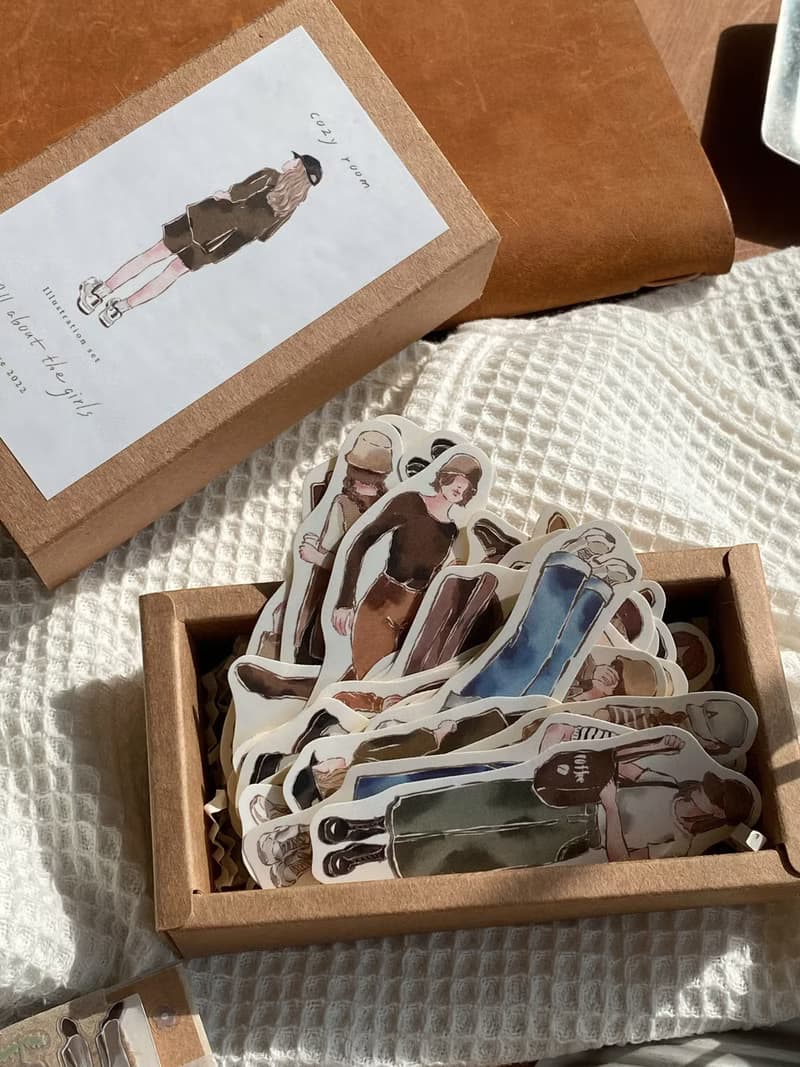 Cozyroom/女子貼紙禮盒100入/貼紙包/手帳貼紙