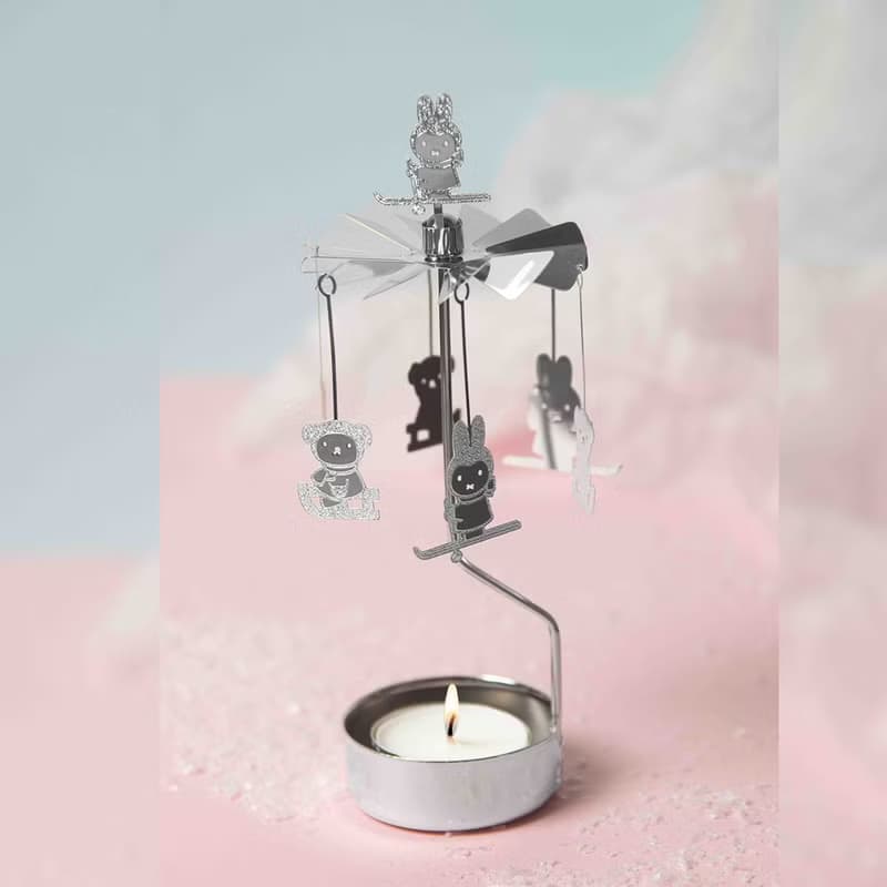Miffy 米菲兔旋轉燭座(附蠟燭)/精美禮盒/療癒飾品