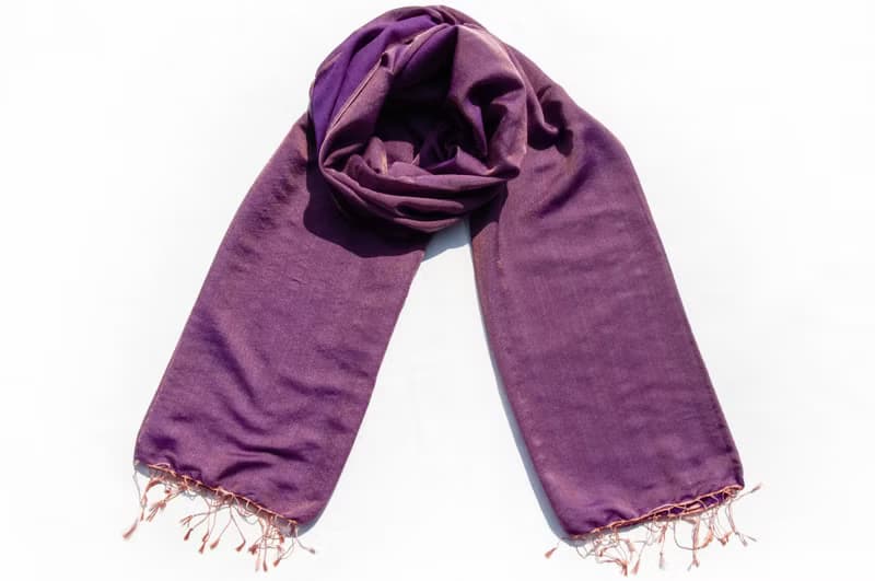 喀什米爾Cashmere 編織羊絨圍巾 羊毛真絲披巾 戒指絨披肩-雙色