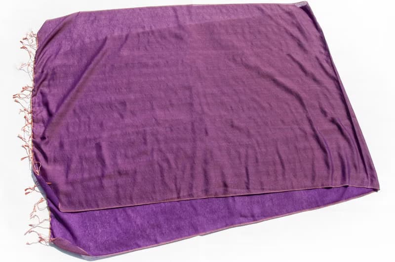 喀什米爾Cashmere 編織羊絨圍巾 羊毛真絲披巾 戒指絨披肩-雙色