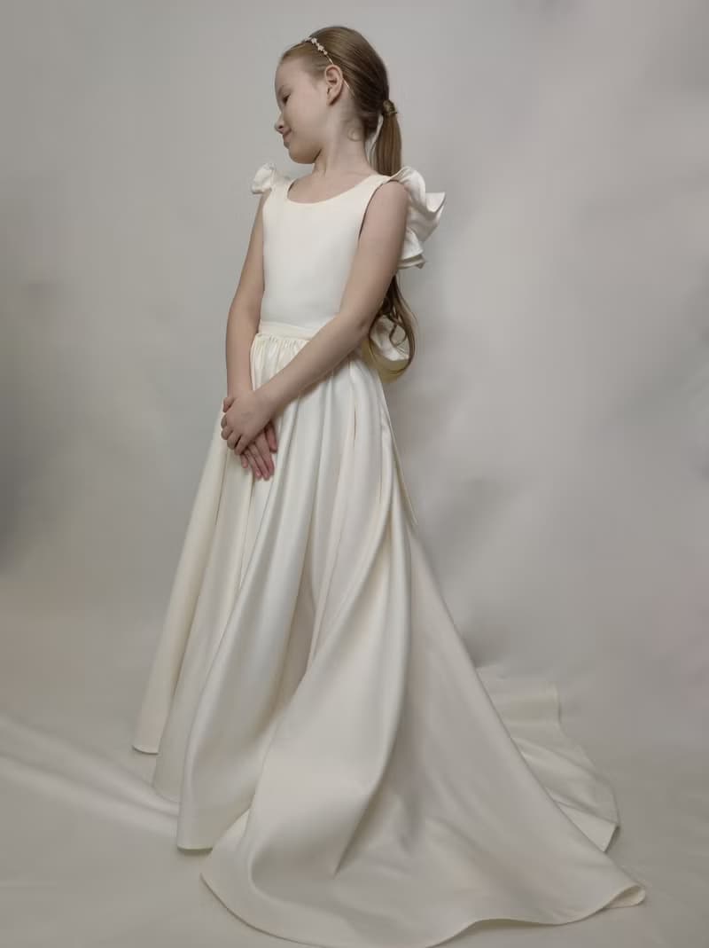 適合女孩參加婚禮 生日的時尚花朵禮服